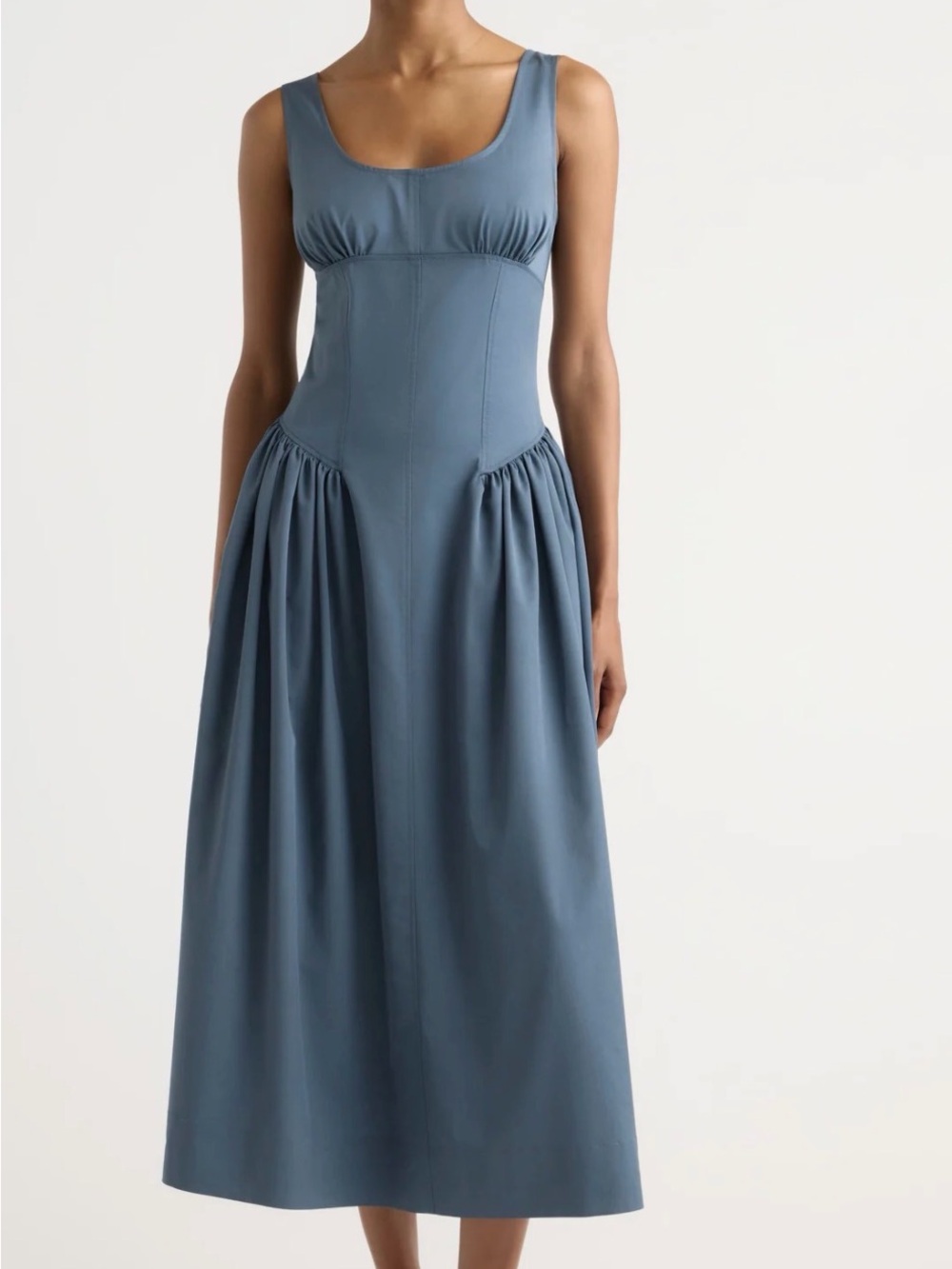 Modern Citizen NWOT Nadiyah Bustier A-Line Dress in Vintage Blue